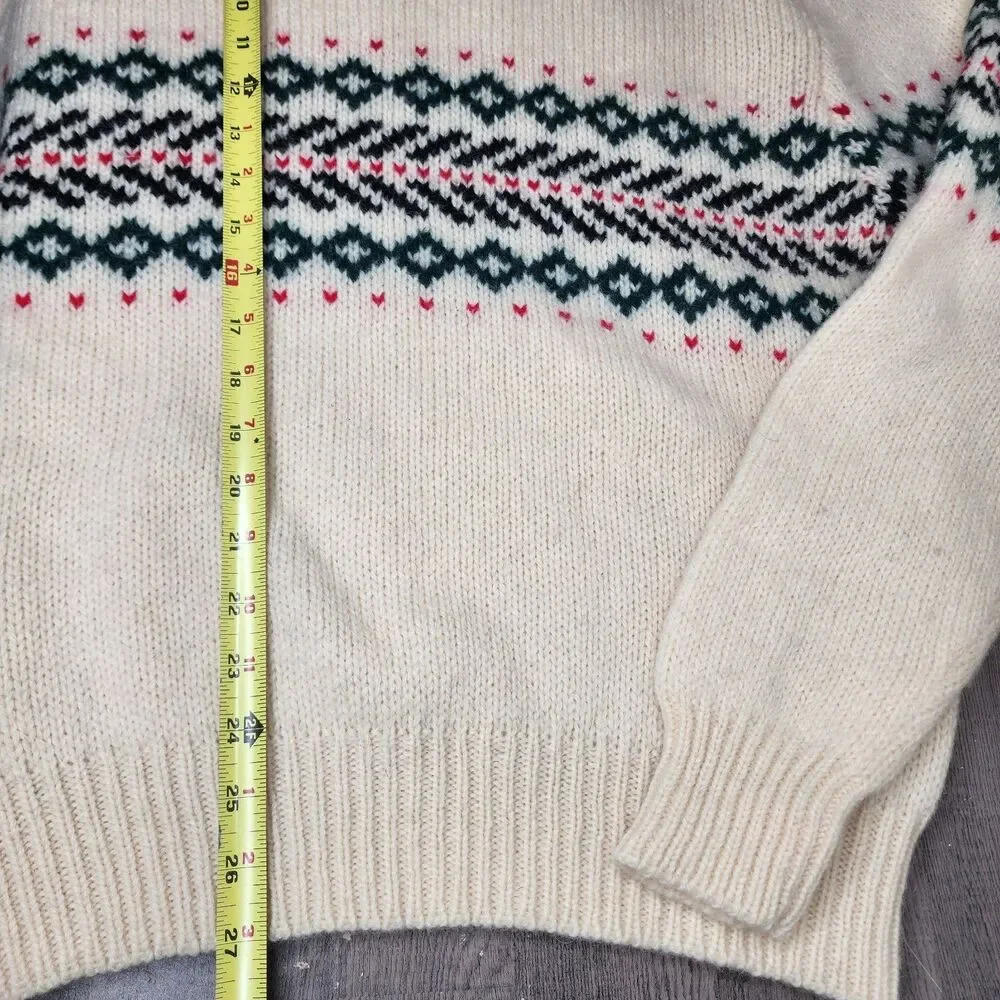 Vtg Christopher Hayes Wool Knit Sweater Fair Isle Nordic Intarsia Mens Large